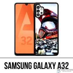Samsung Galaxy A32 Case - Moto Cross Helmet