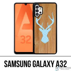 Custodia Samsung Galaxy A32 - Uccello in legno di cervo