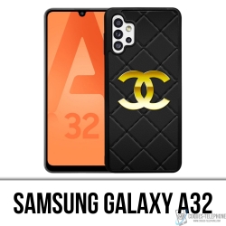 Coque Samsung Galaxy A32 - Chanel Logo Cuir