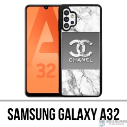 Samsung Galaxy A32 Case - Chanel White Marble