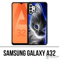 Coque Samsung Galaxy A32 - Chat Blue Eyes