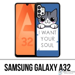 Samsung Galaxy A32 Case - Katze ich will deine Seele