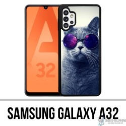 Samsung Galaxy A32 Case - Cat Galaxy Glasses