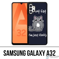 Coque Samsung Galaxy A32 - Chat Not Fat Just Fluffy