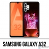 Coque Samsung Galaxy A32 - Chat Tasse Alice Au Pays Des Merveilles
