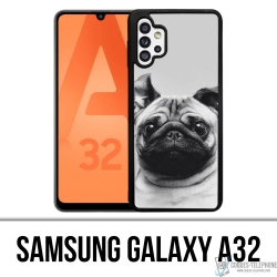 Custodia Samsung Galaxy A32 - Orecchie di cane da carlino