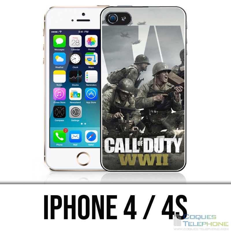 Coque iPhone 4 / 4S - Call Of Duty Ww2 Personnages