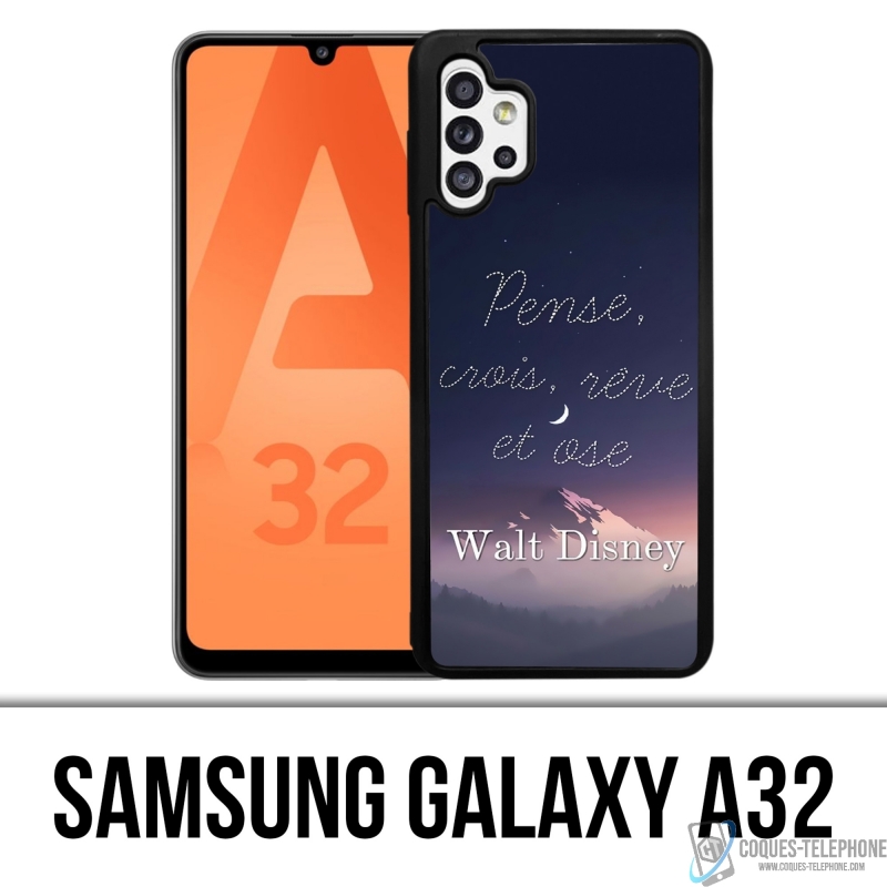 Samsung Galaxy A32 Case - Disney-Zitat Think Believe