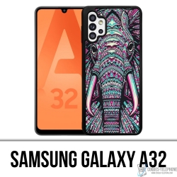 Samsung Galaxy A32 Case - Bunter aztekischer Elefant