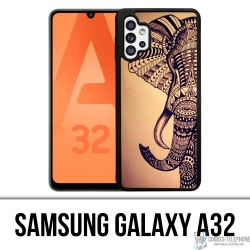 Samsung Galaxy A32 Case - Aztekischer Elefant im Vintage-Stil