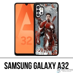 Funda Samsung Galaxy A32 - Iron Man Comics Splash