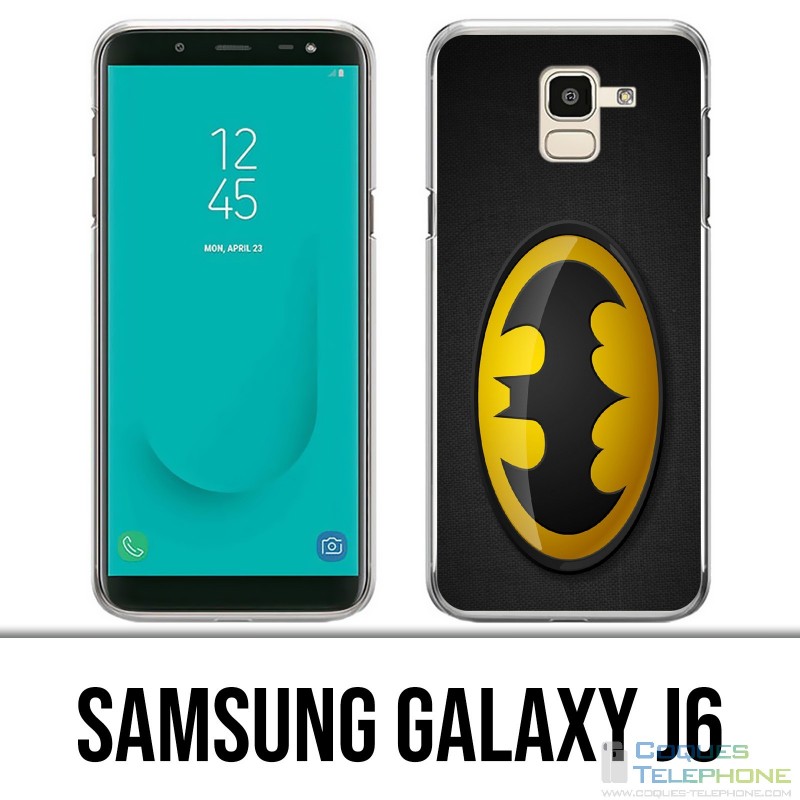 Samsung Galaxy J6 Case - Batman Logo Classic Yellow Black