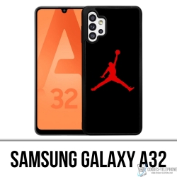 Coque Samsung Galaxy A32 - Jordan Basketball Logo Noir