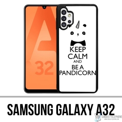 Coque Samsung Galaxy A32 - Keep Calm Pandicorn Panda Licorne