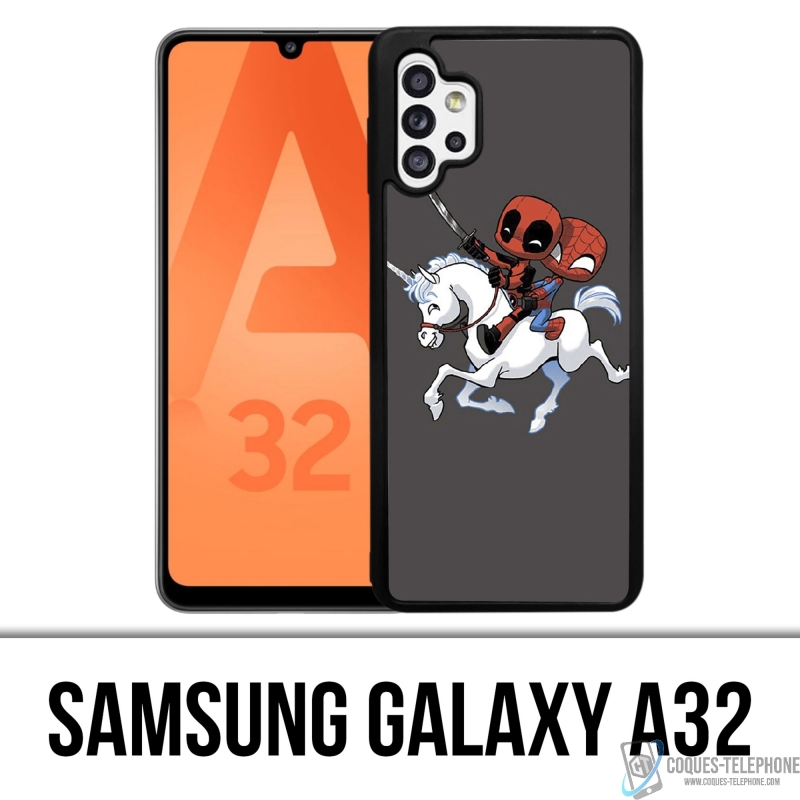Coque Samsung Galaxy A32 - Licorne Deadpool Spiderman