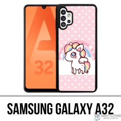 Coque Samsung Galaxy A32 - Licorne Kawaii