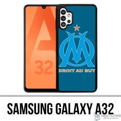 Funda Samsung Galaxy A32 - Logotipo Om Marseille con fondo azul grande