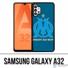 Coque Samsung Galaxy A32 - Logo Om Marseille Big Fond Bleu