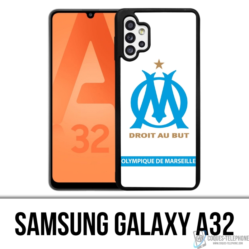 Samsung Galaxy A32 Case - Om Marseille Logo Weiß