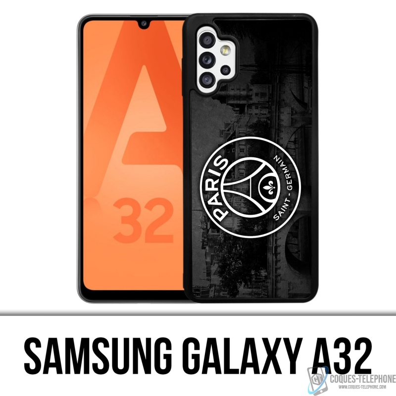 Custodia Samsung Galaxy A32 - Logo Psg Sfondo Nero