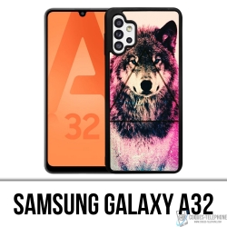 Coque Samsung Galaxy A32 - Loup Triangle