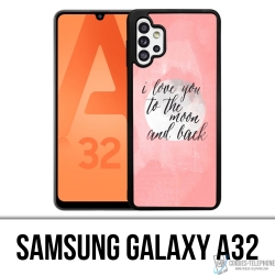 Cover Samsung Galaxy A32 - Messaggio d'amore Moon Back
