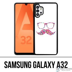 Coque Samsung Galaxy A32 - Lunettes Moustache