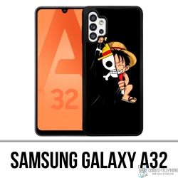 Coque Samsung Galaxy A32 - One Piece Baby Luffy Drapeau