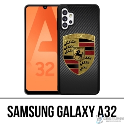 Samsung Galaxy A32 Case - Porsche Logo Carbon
