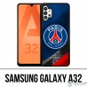 Custodia Samsung Galaxy A32 - Logo Psg in metallo cromato