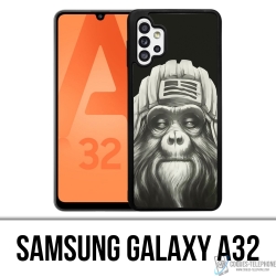 Coque Samsung Galaxy A32 - Singe Monkey Aviateur
