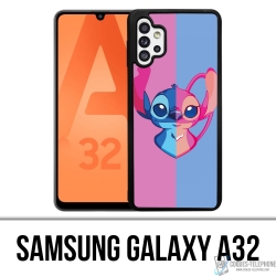 Coque Samsung Galaxy A32 - Stitch Angel Coeur Split