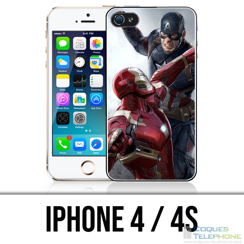 IPhone 4 / 4S Case - Captain America Iron Man Avengers Vs