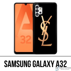 Coque Samsung Galaxy A32 - Ysl Yves Saint Laurent Gold Logo