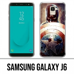 Coque Samsung Galaxy J6 - Captain America Grunge Avengers