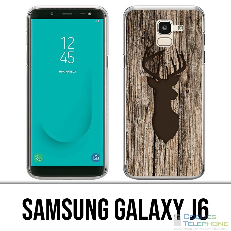 Coque Samsung Galaxy J6 - Cerf Bois Oiseau