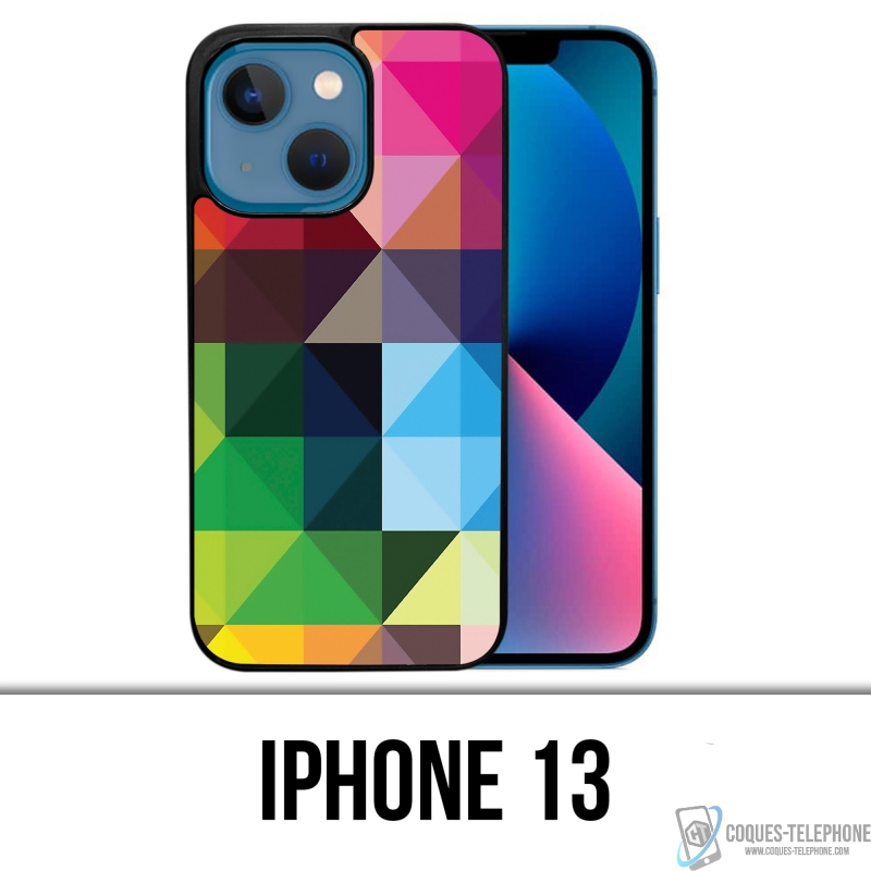 Coque iPhone 13 - Cubes Multicolores