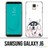 Coque Samsung Galaxy J6 - Chien Husky Joues