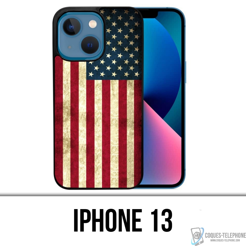 Coque iPhone 13 - Drapeau Usa