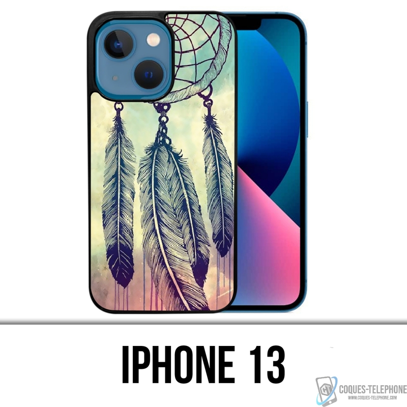 Custodia per iPhone 13 - Feathers Dreamcatcher