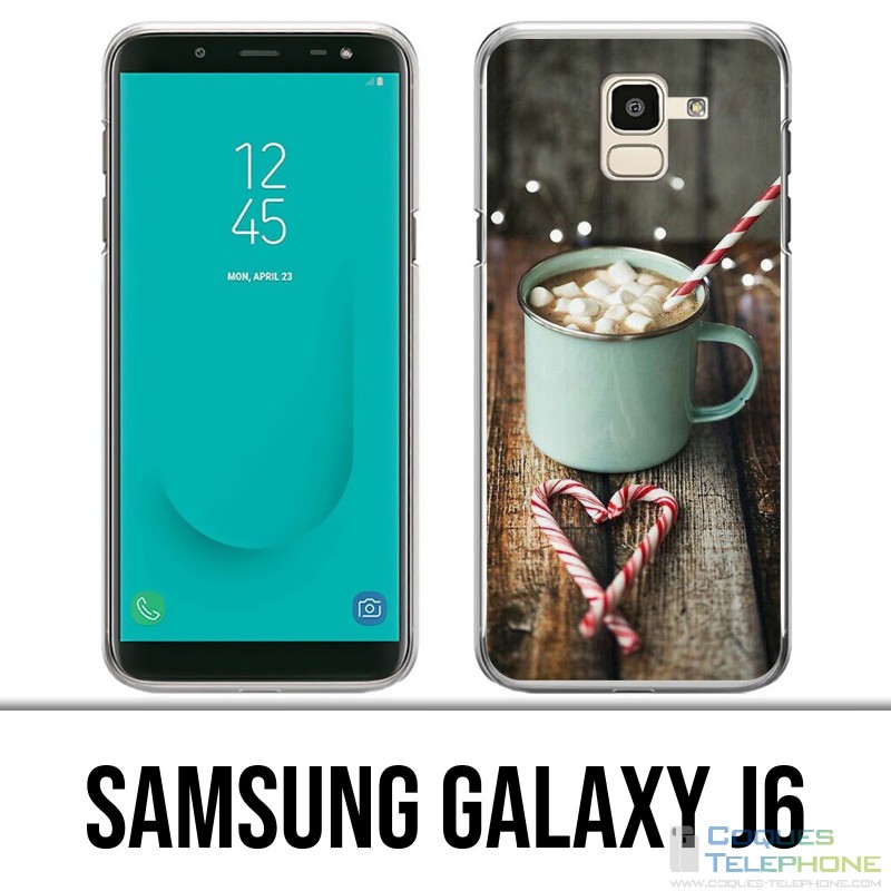 Samsung Galaxy J6 Hülle - Marshmallow aus heißer Schokolade