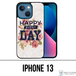 Coque iPhone 13 - Happy Every Days Roses