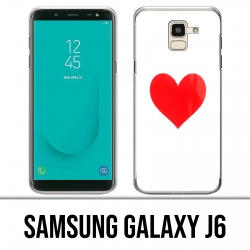 Carcasa Samsung Galaxy J6 - Corazón Rojo