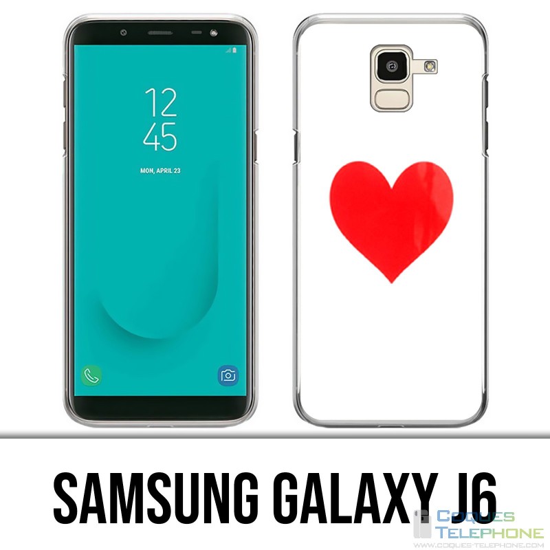 Coque Samsung Galaxy J6 - Coeur Rouge