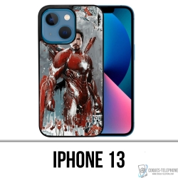 Coque iPhone 13 - Iron Man Comics Splash