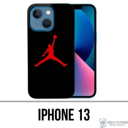 Coque iPhone 13 - Jordan Basketball Logo Noir