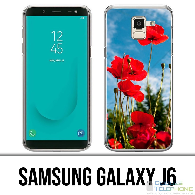 Coque Samsung Galaxy J6 - Coquelicots 1