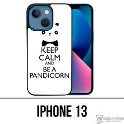 Coque iPhone 13 - Keep Calm Pandicorn Panda Licorne