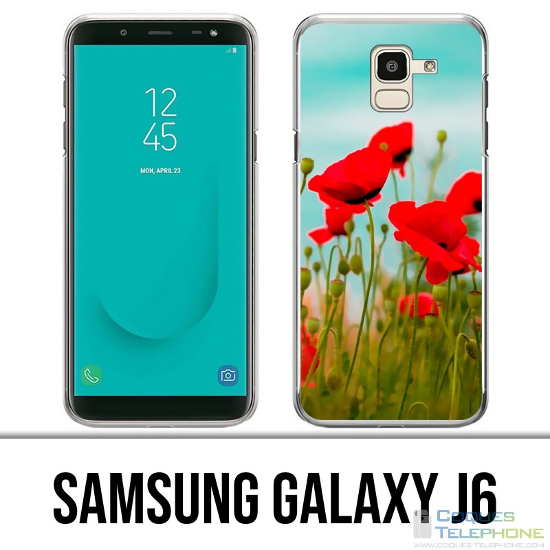 Samsung Galaxy J6 Hülle - Poppies 2