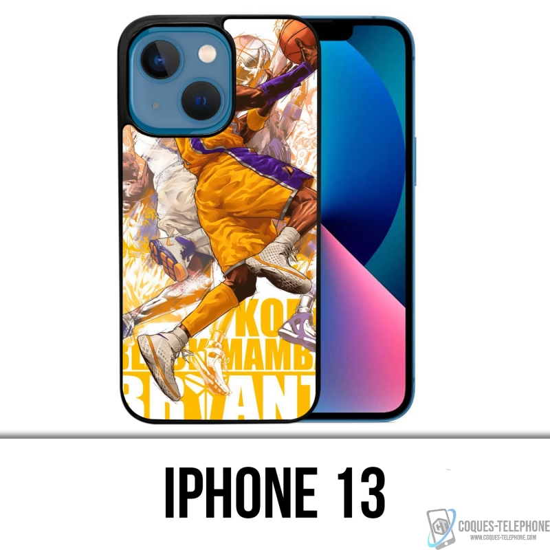 Funda para iPhone 13 - Kobe Bryant Cartoon Nba